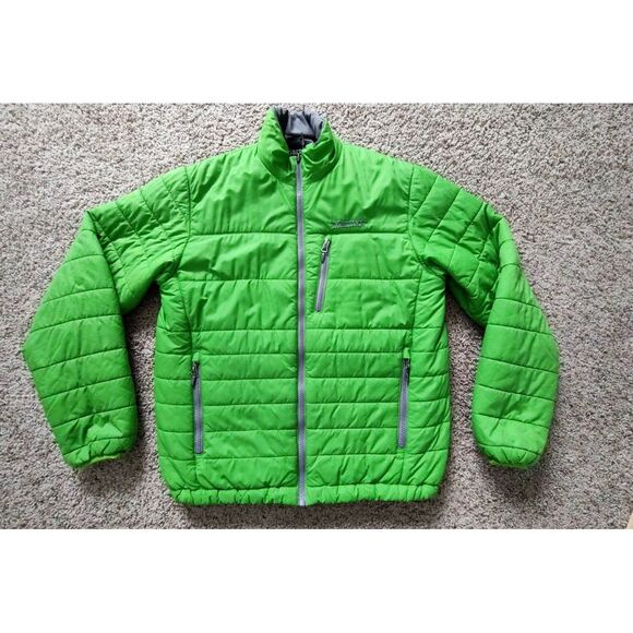 Marmot Jackets & Blazers - Marmot Jacket Women's M Green Long Sleeve Full Zip Mock Neck Puffer *Stains